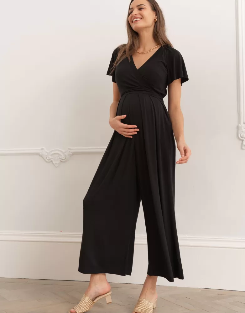 Store Black Lenzing™ Ecovero™ zwangerschap en borstvoeding jumpsuit | Alle Verzorgingskleding | Jumpsuit